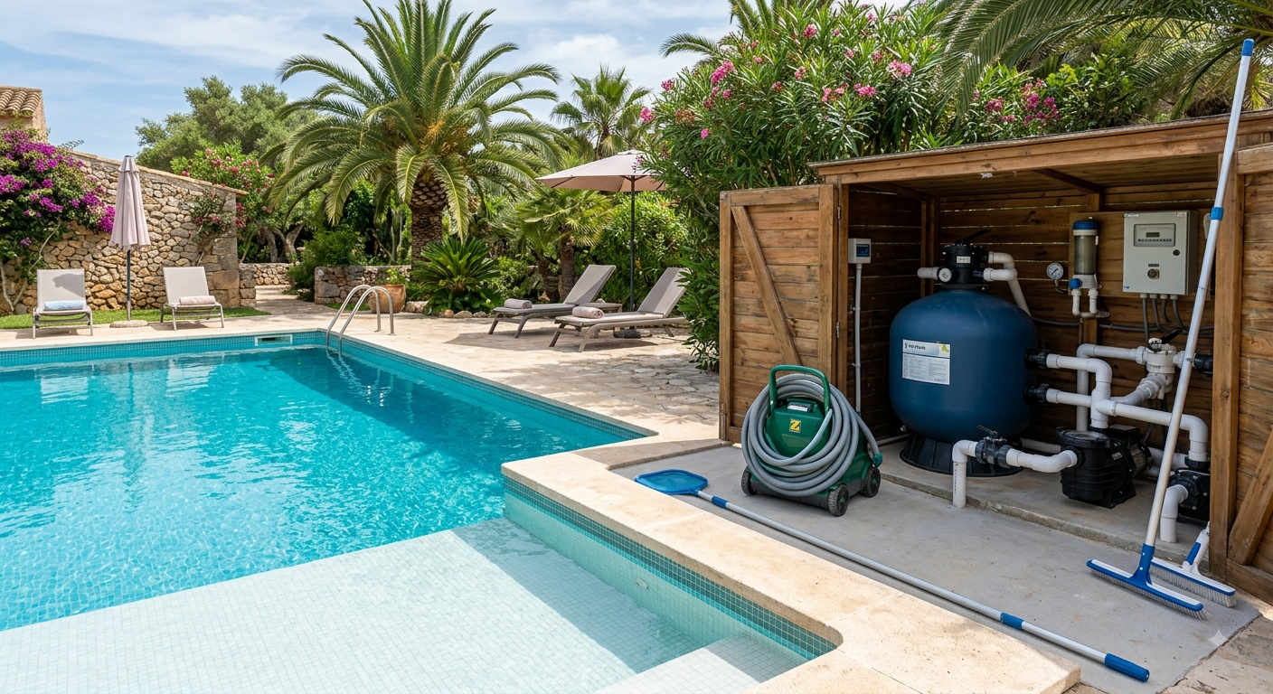 Cómo mantener el agua de una piscina cristalina