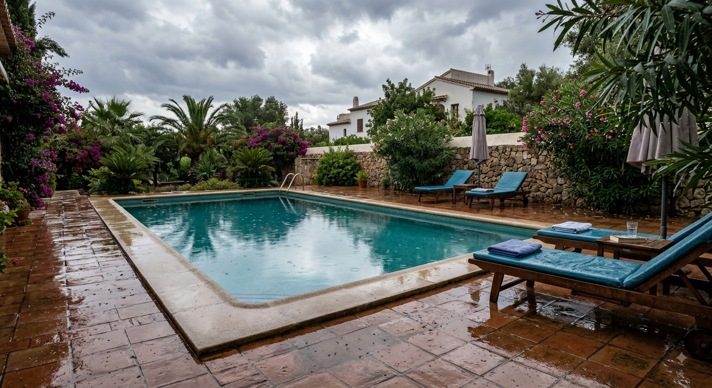 Cómo cuidar una piscina después de una tormenta