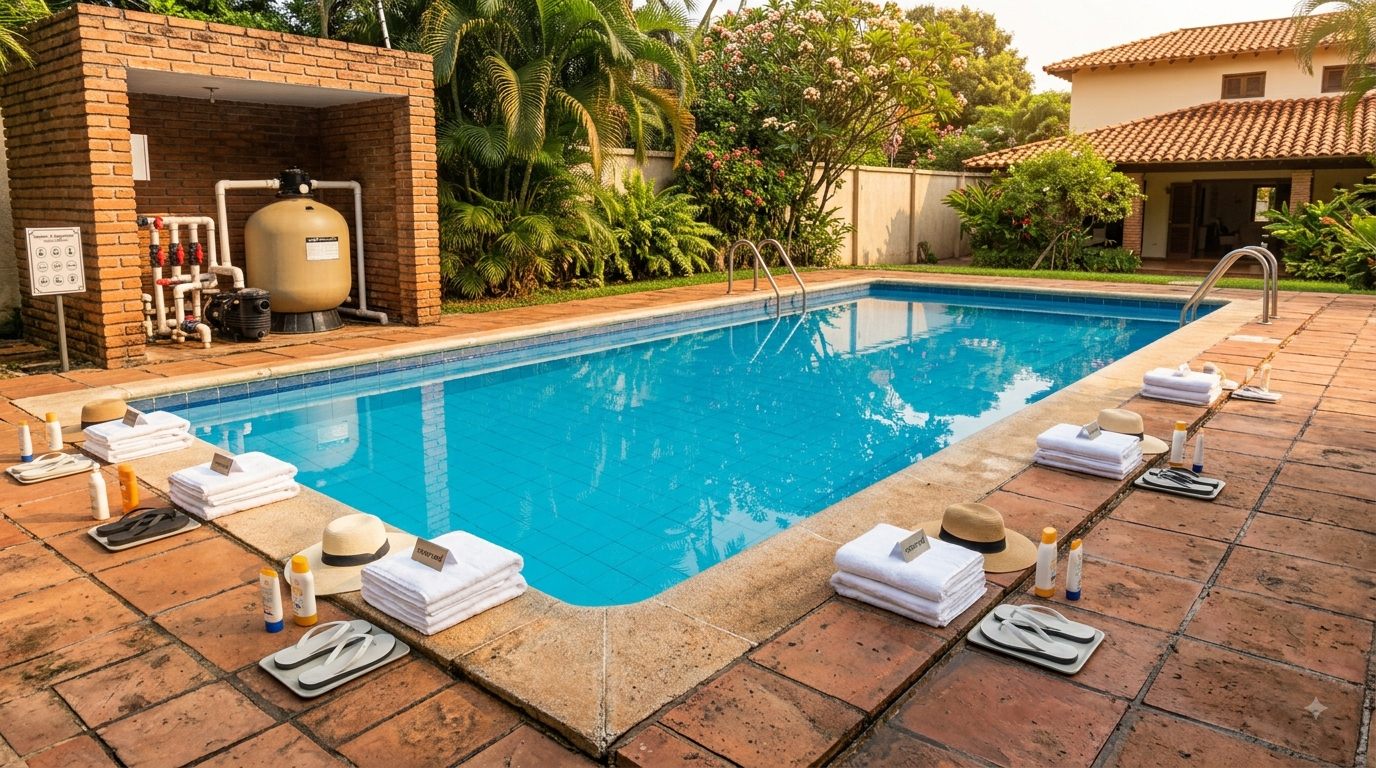Cómo preparar una piscina para recibir muchos bañistas